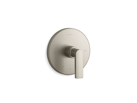 KOHLER K-T73133-4-BN Composed Mastershower Temperature Control Valve Trim With Lever Handle In Vibrant Brushed Nickel