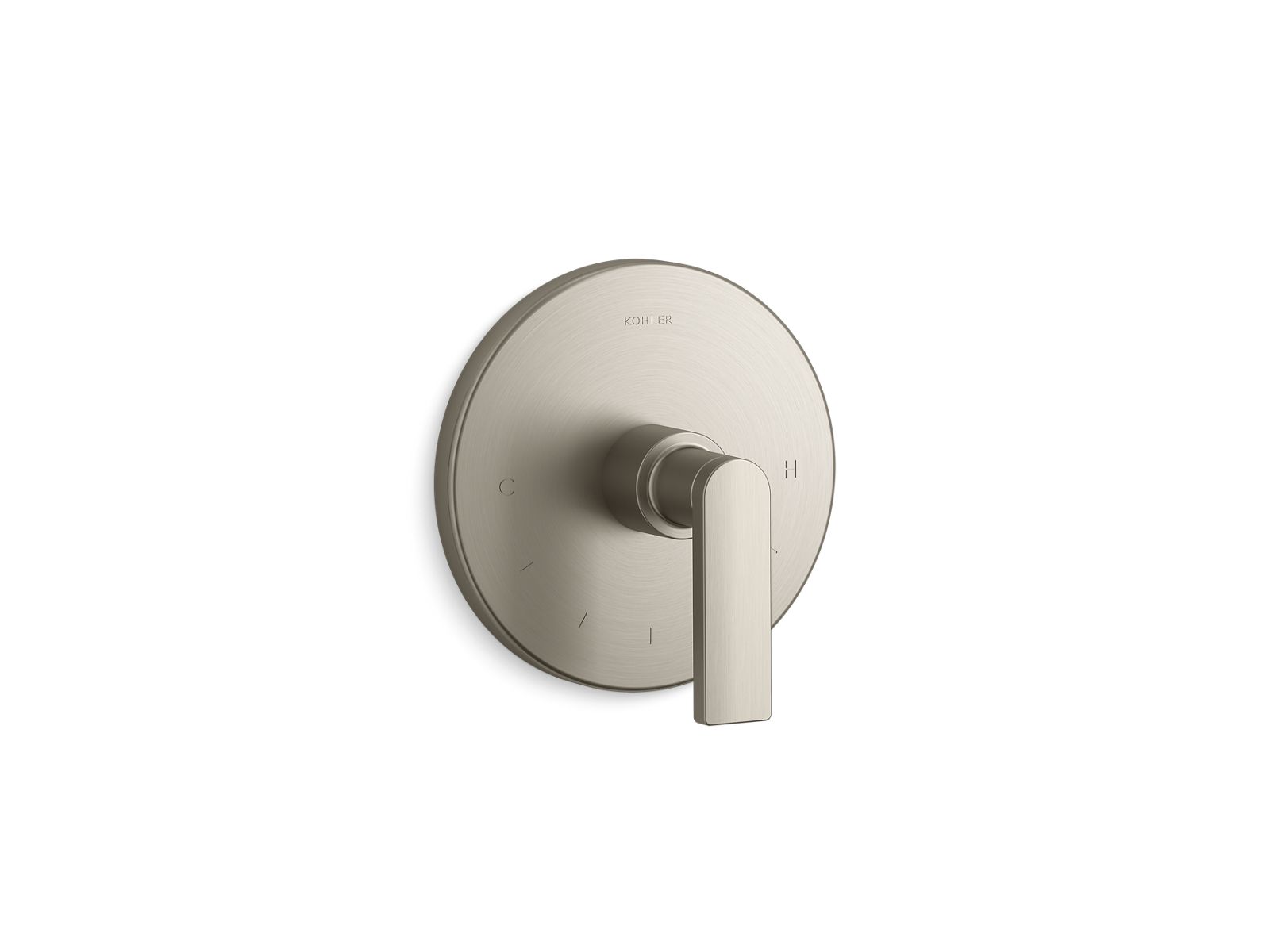 KOHLER K-T73133-4-BN Composed Mastershower Temperature Control Valve Trim With Lever Handle - Vibrant Brushed Nickel