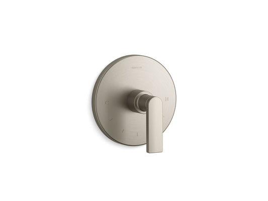 KOHLER K-T73133-4-BN Composed MasterShower temperature control valve trim with lever handle - Vibrant Brushed Nickel