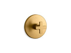 KOHLER K-T73133-3-2MB Composed Mastershower Temperature Control Valve Trim With Cross Handle - Vibrant Brushed Moderne Brass
