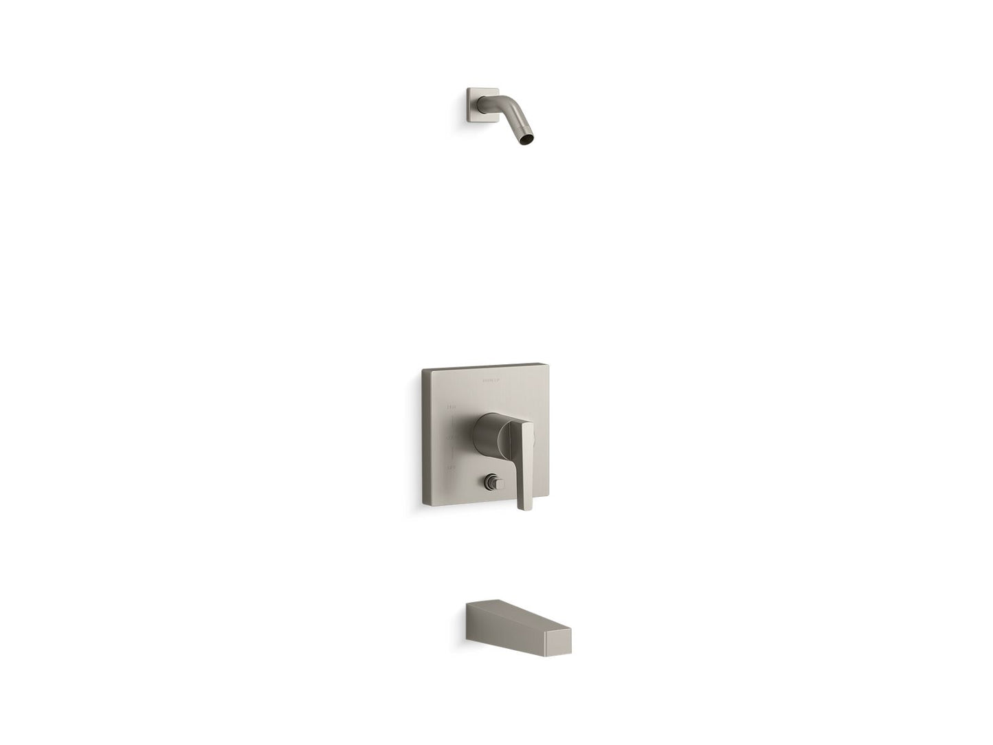 KOHLER K-T99763-4L-BN Honesty Rite-Temp Bath And Shower Trim Kit With Push-Button Diverter, Without Showerhead In Vibrant Brushed Nickel