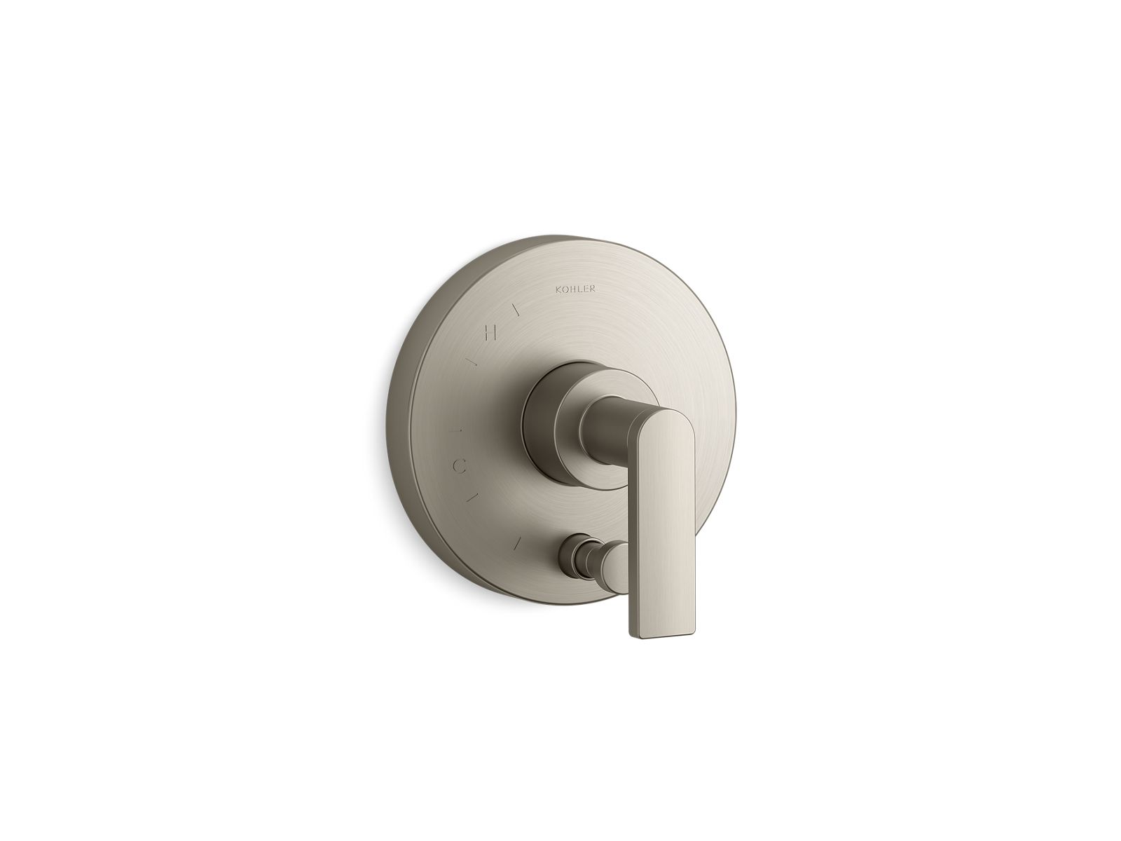 KOHLER K-T73117-4-BN Composed Rite-Temp Valve Trim With Push-Button Diverter And Lever Handle - Vibrant Brushed Nickel