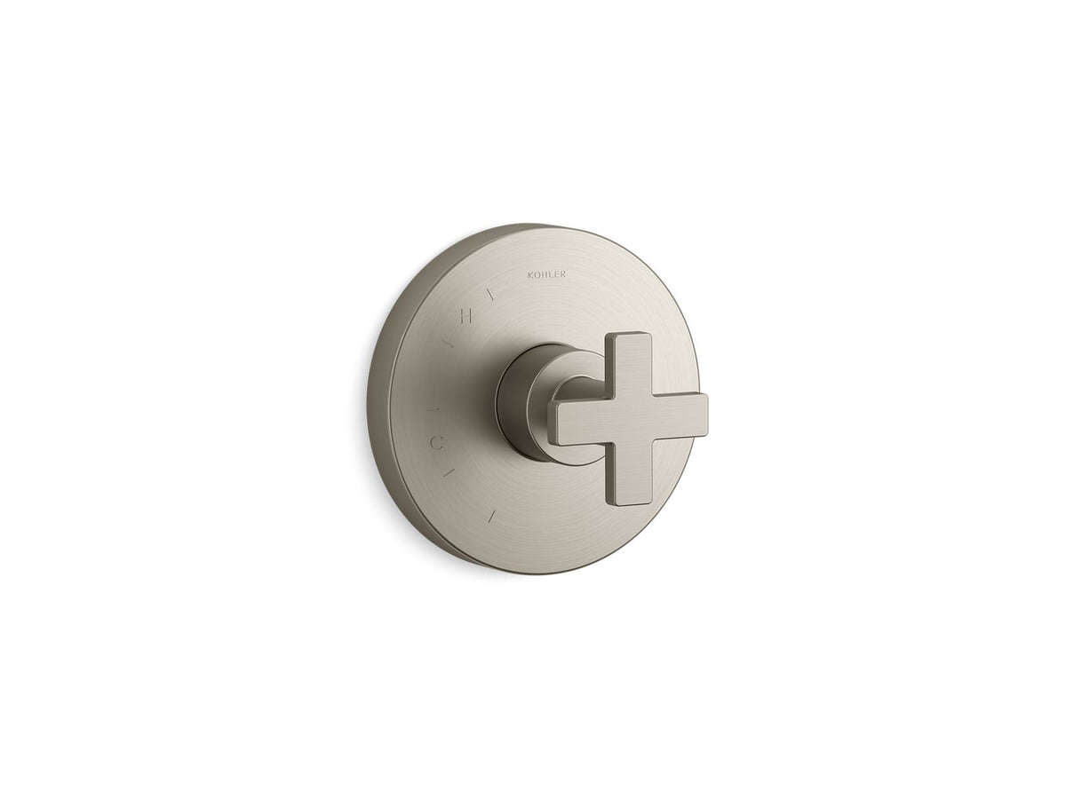 KOHLER K-TS73115-3-BN Composed Rite-Temp Valve Trim With Cross Handle - Vibrant Brushed Nickel