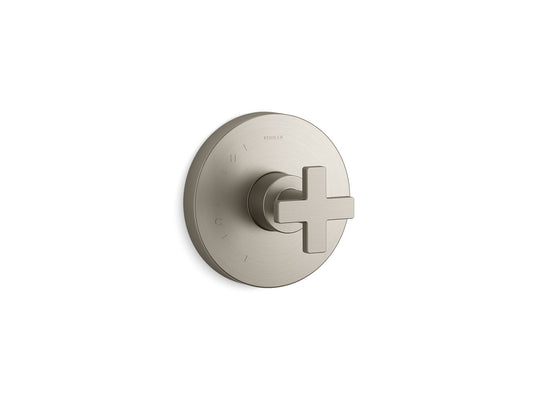 KOHLER K-TS73115-3-BN Composed Rite-Temp valve trim with cross handle - Vibrant Brushed Nickel