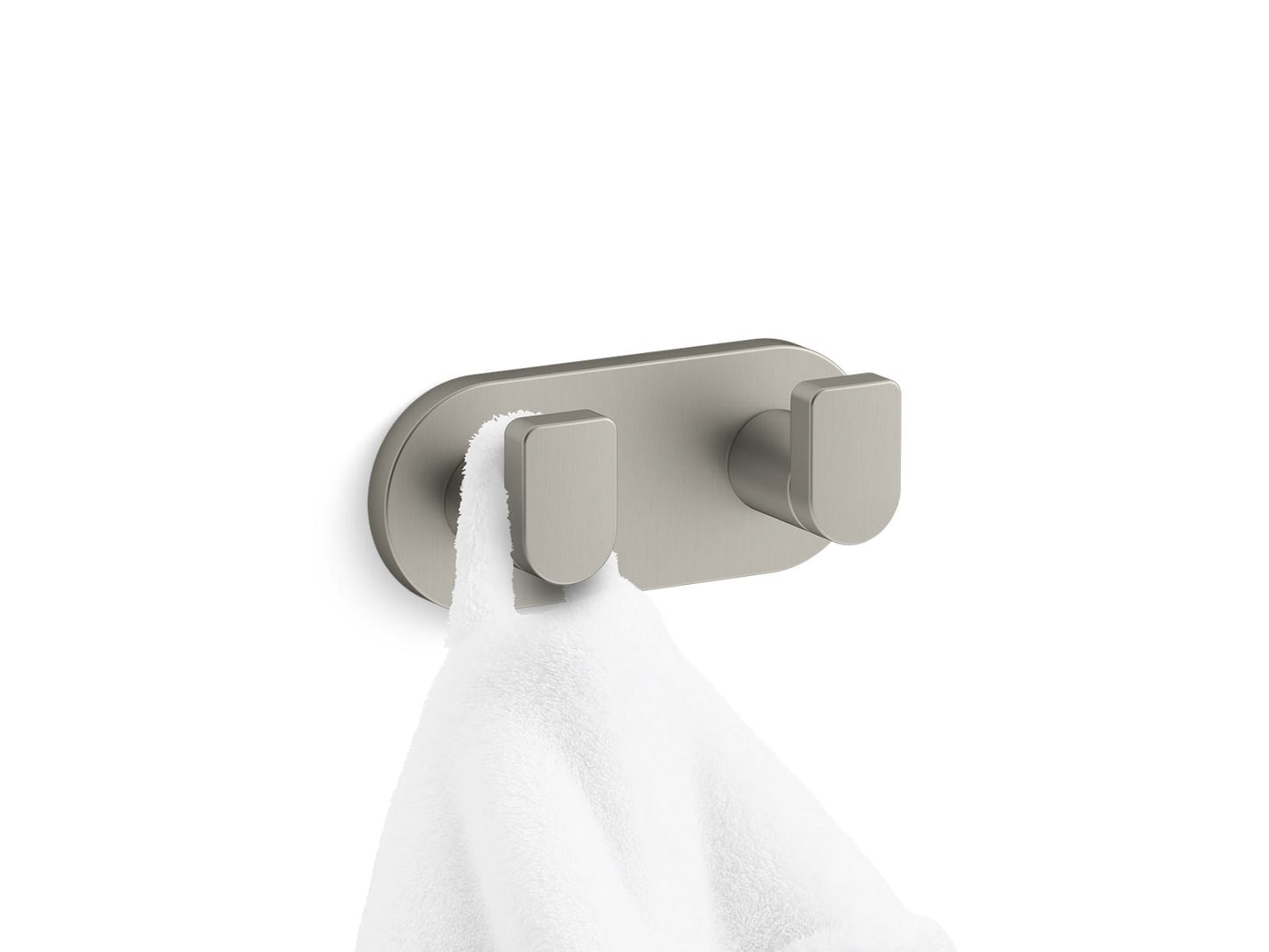 KOHLER K-73146-BN Composed Double Robe Hook In Vibrant Brushed Nickel