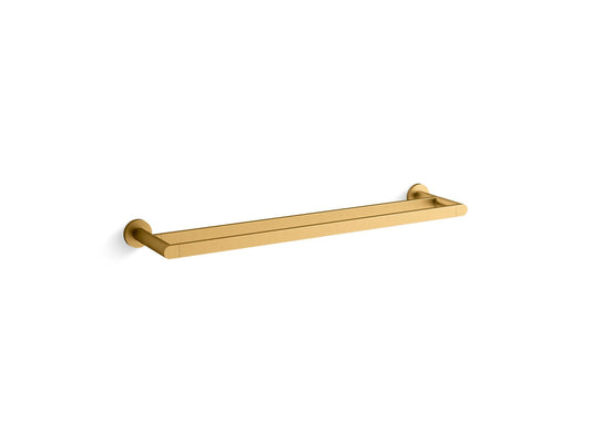 KOHLER K-73144-2MB Composed 24" Double Towel Bar In Vibrant Brushed Moderne Brass