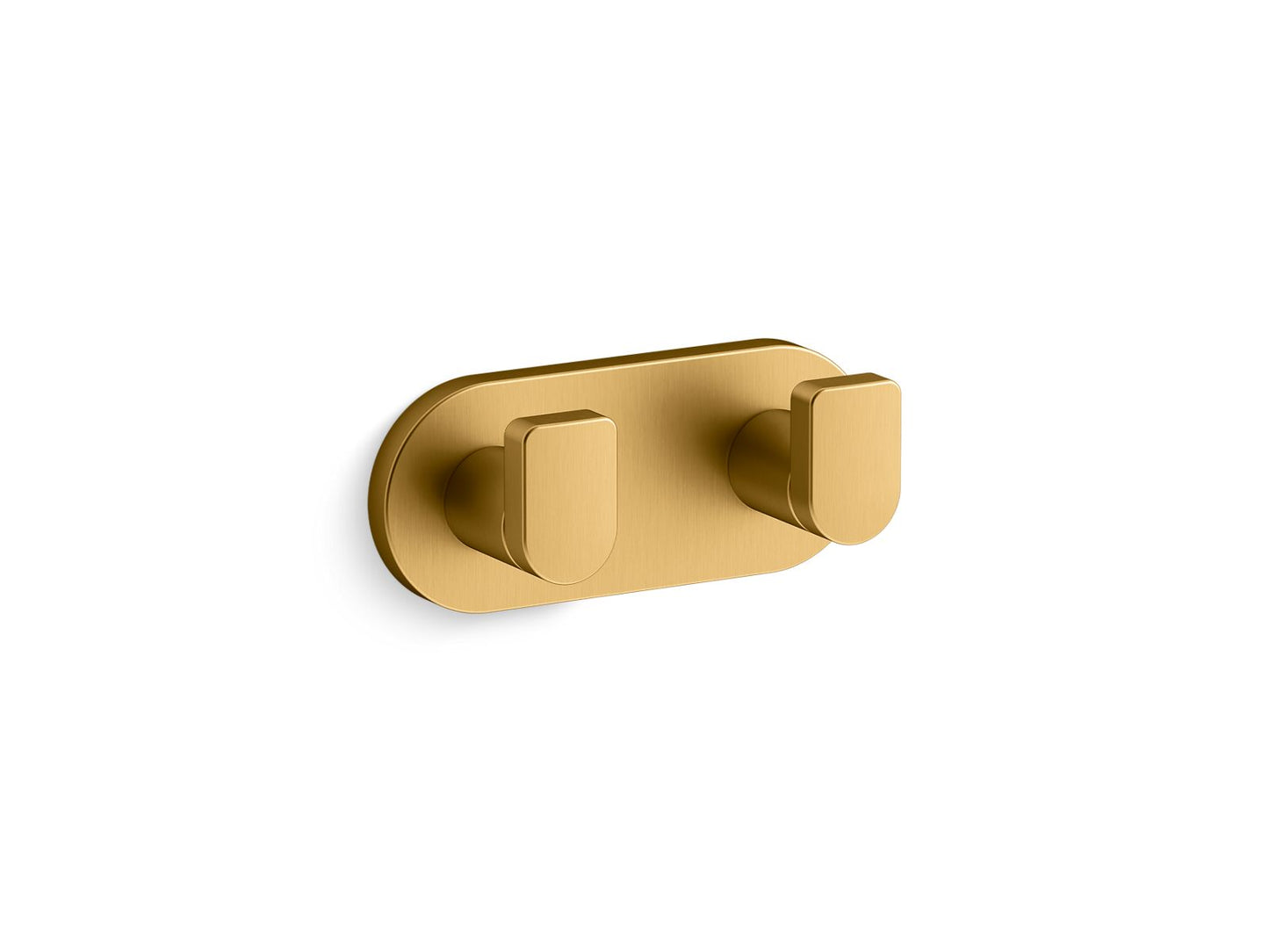 KOHLER K-73146-2MB Composed Double Robe Hook In Vibrant Brushed Moderne Brass