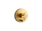 KOHLER K-T73117-3-2MB Composed Rite-Temp Valve Trim With Push-Button Diverter And Cross Handle - Vibrant Brushed Moderne Brass