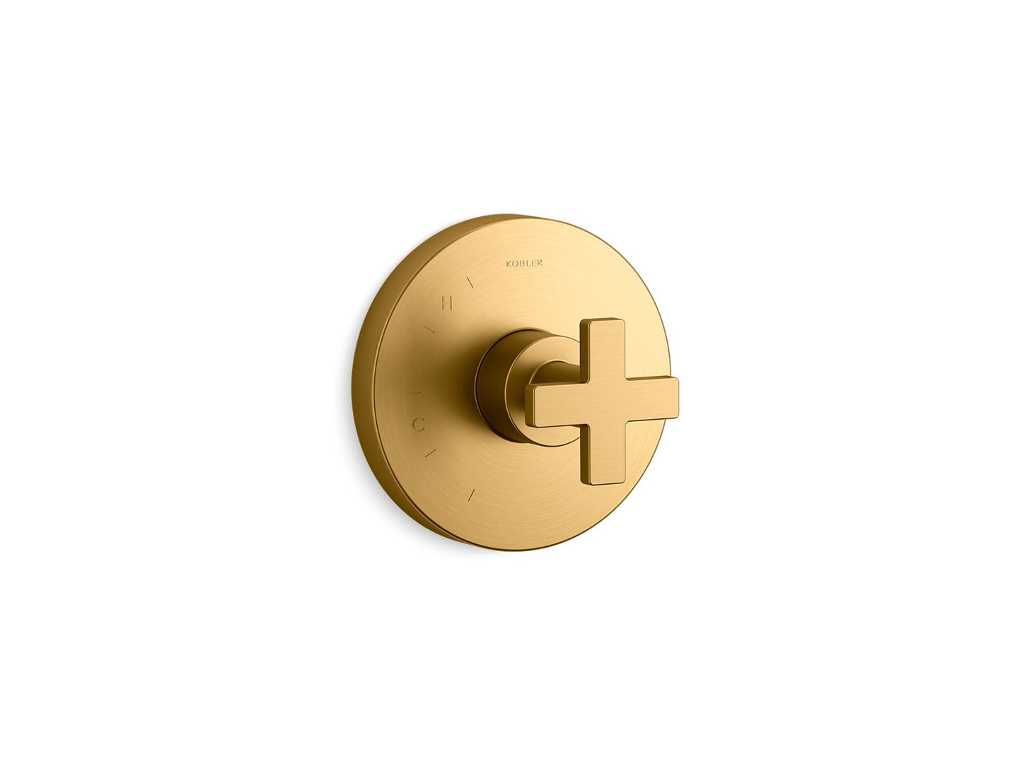 KOHLER K-TS73115-3-2MB Composed Rite-Temp valve trim with cross handle - Vibrant Brushed Moderne Brass