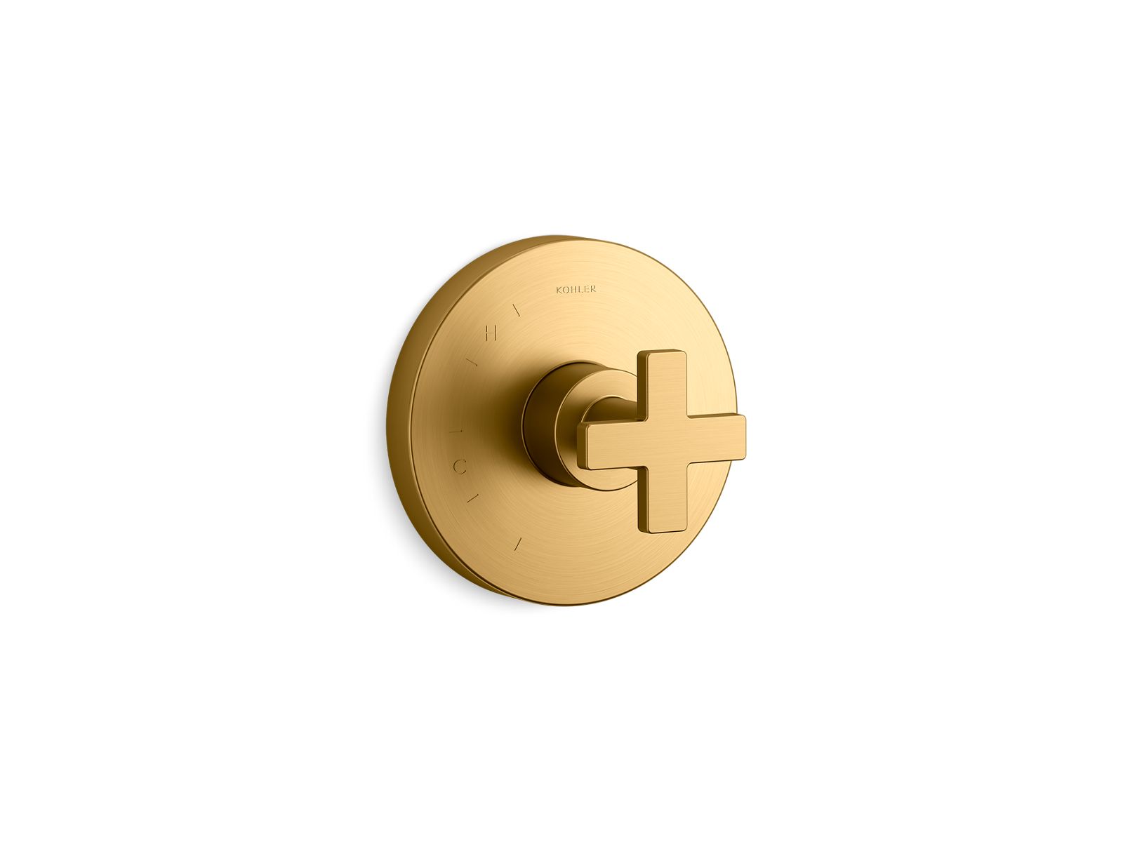KOHLER K-TS73115-3-2MB Composed Rite-Temp Valve Trim With Cross Handle - Vibrant Brushed Moderne Brass
