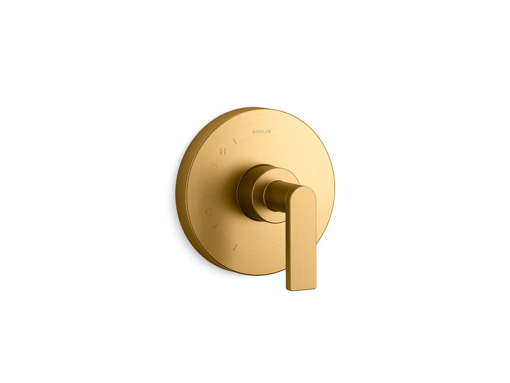 KOHLER K-TS73115-4-2MB Composed Rite-Temp Valve Trim With Lever Handle - Vibrant Brushed Moderne Brass