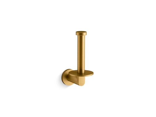 KOHLER K-73148-2MB Composed Vertical Toilet Paper Holder In Vibrant Brushed Moderne Brass