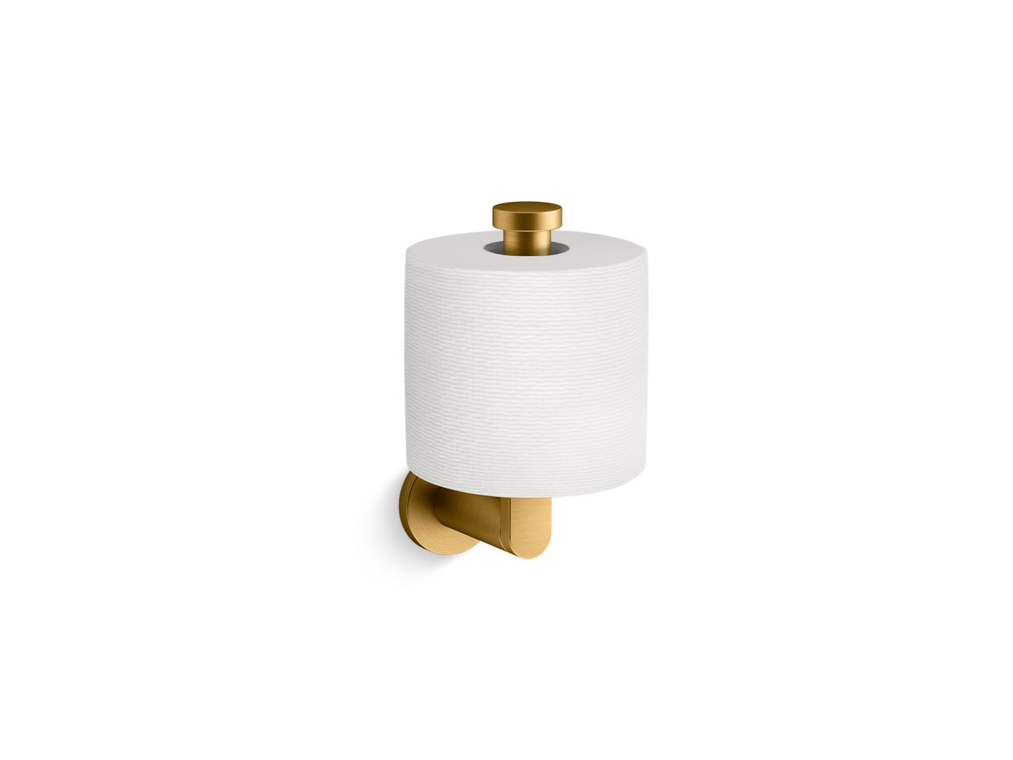 KOHLER K-73148-2MB Composed Vertical Toilet Paper Holder In Vibrant Brushed Moderne Brass