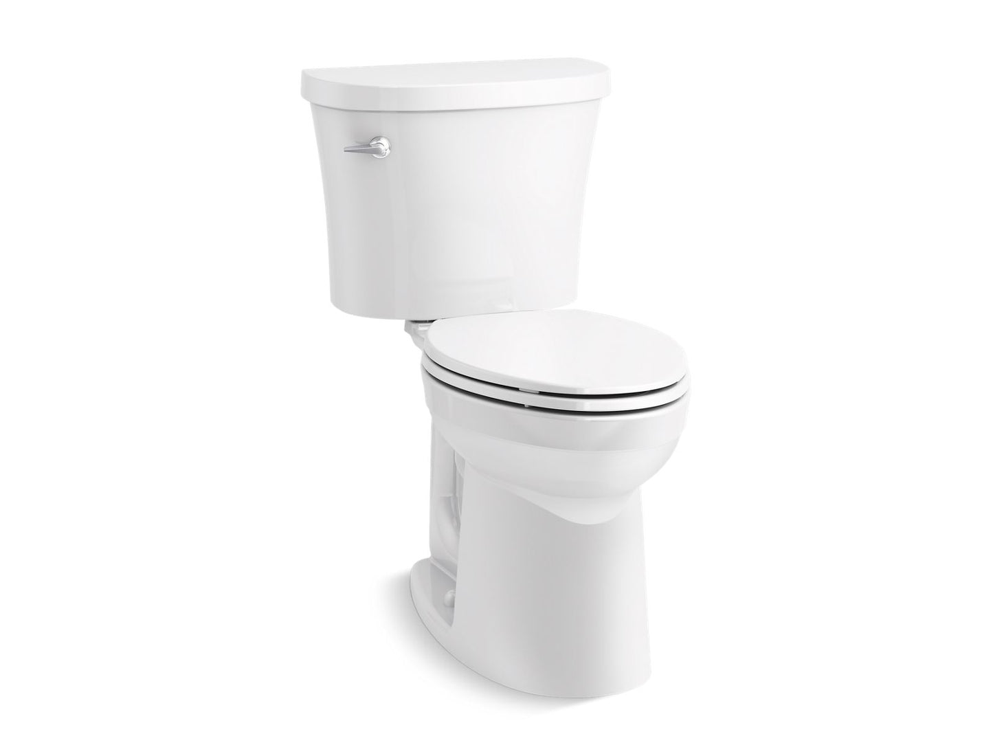 KOHLER K-26077-0 Kingston The Complete Solution Two-Piece Elongated Toilet, 1.28 Gpf In White