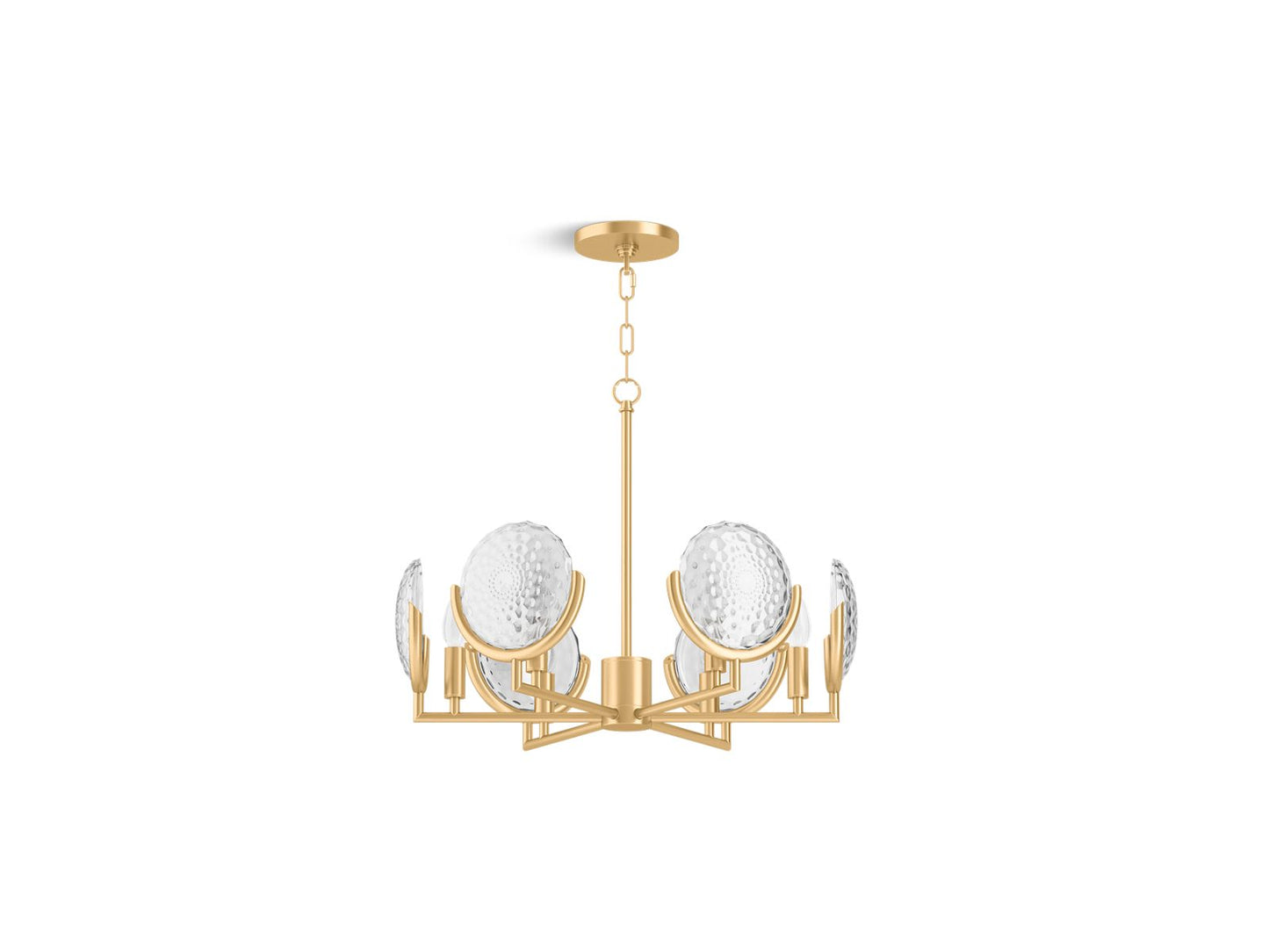 KOHLER K-29381-CH06B-2GL Arendela 22" Chandelier In Brushed Moderne Brass