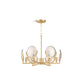 KOHLER K-29381-CH06B-2GL Arendela 22" Chandelier In Brushed Moderne Brass