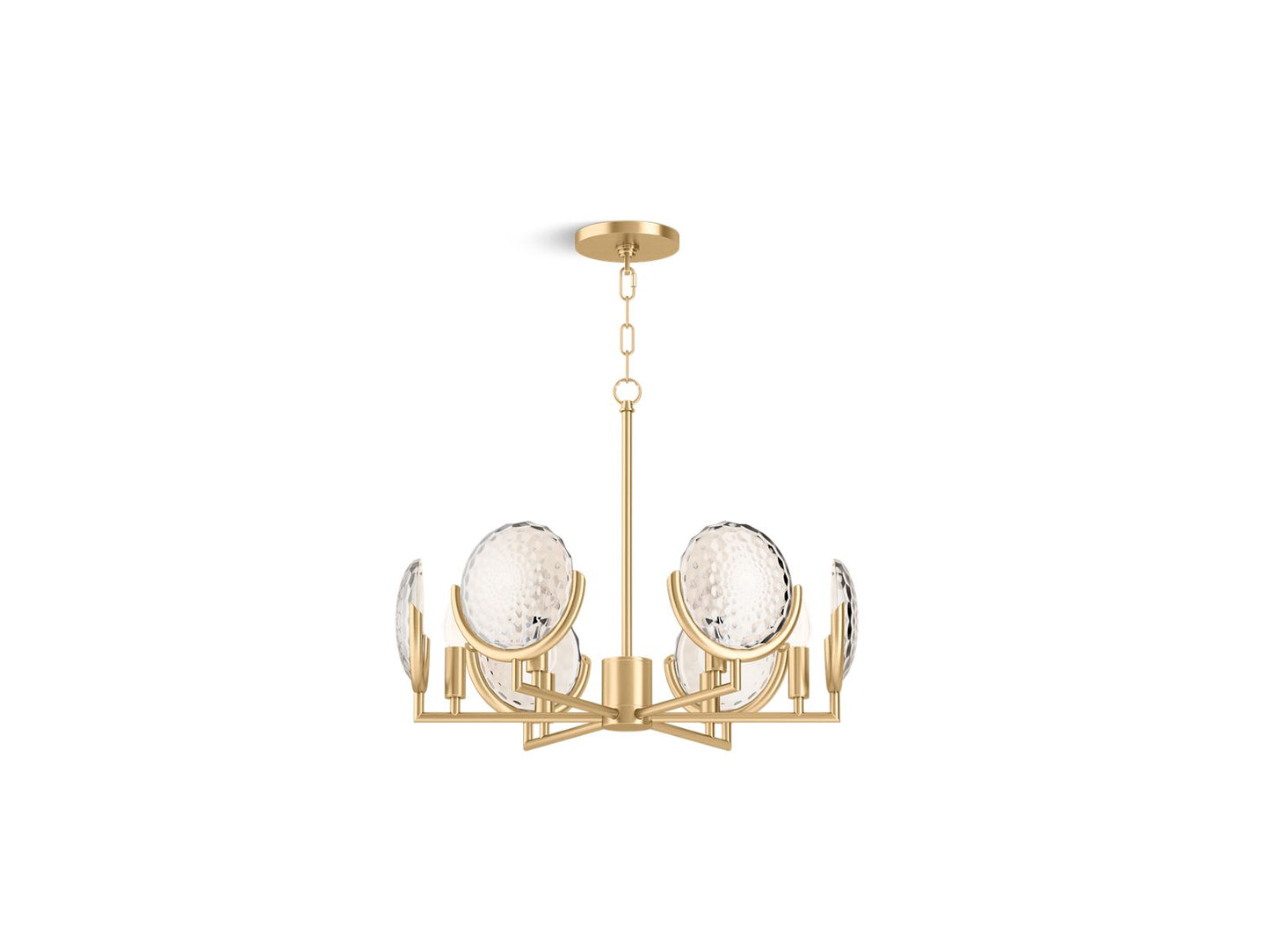 KOHLER K-29381-CH06B-2GL Arendela 22" Chandelier In Brushed Moderne Brass