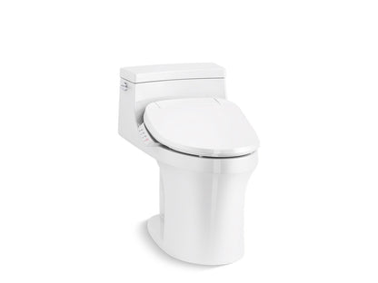 KOHLER K-5172-HC-0 San Souci Hidden cord one-piece compact elongated toilet with concealed trapway, 1.28 gpf toilet - White