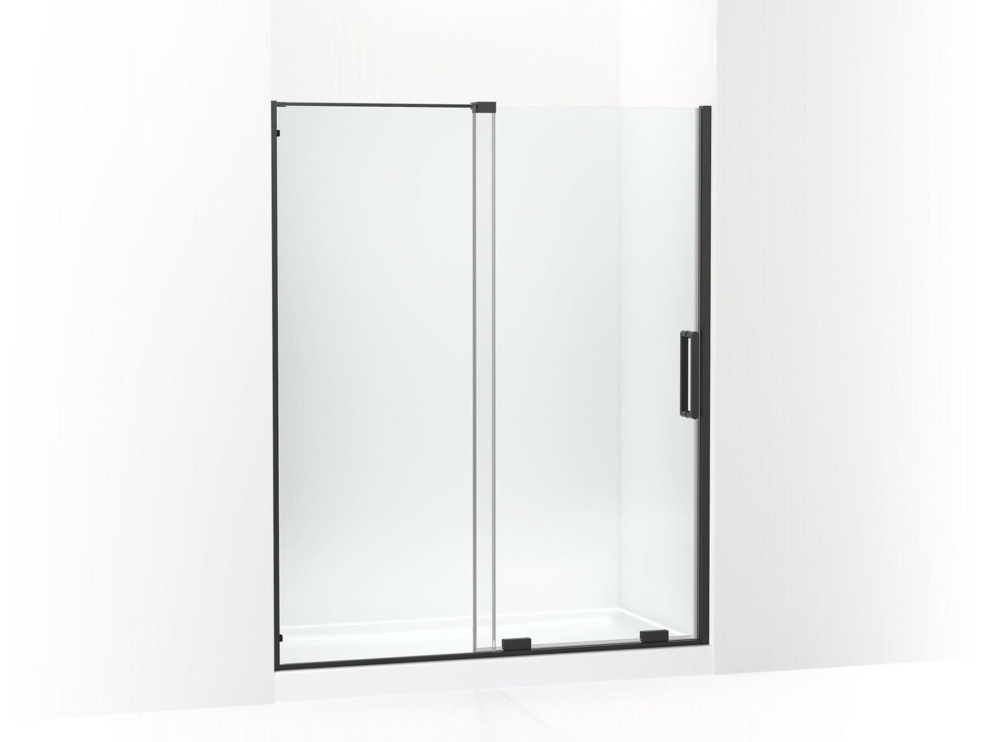 KOHLER K-707621-8L-BL Echelon Sliding shower door, 71-3/4" H x 55-3/4 - 59-3/4" W, with 5/16" thick Crystal Clear glass