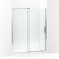 KOHLER K-707621-8L-SHP Echelon Sliding Shower Door, 71-3/4" H X 55-3/4 - 59-3/4" W, With 5/16" Thick Crystal Clear Glass In Bright Polished Silver