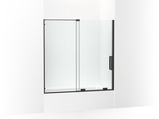 KOHLER K-707623-8L-BL Echelon Sliding bath door, 58-1/4" H x 55-3/4 - 59-3/4" W, with 5/16" thick Crystal Clear glass