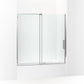 KOHLER K-707623-8L-SHP Echelon Sliding bath door, 58-1/4" H x 55-3/4 - 59-3/4" W, with 5/16" thick Crystal Clear glass