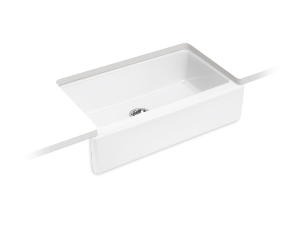 KOHLER K-6546-0 Dickinson 33" Undermount Single-Bowl Farmhouse Kitchen Sink - White
