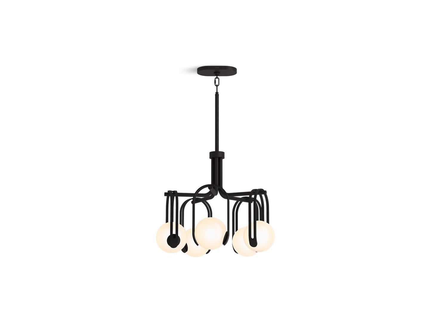 KOHLER K-32382-CH05-BLL Kraga 24" Chandelier In Matte Black