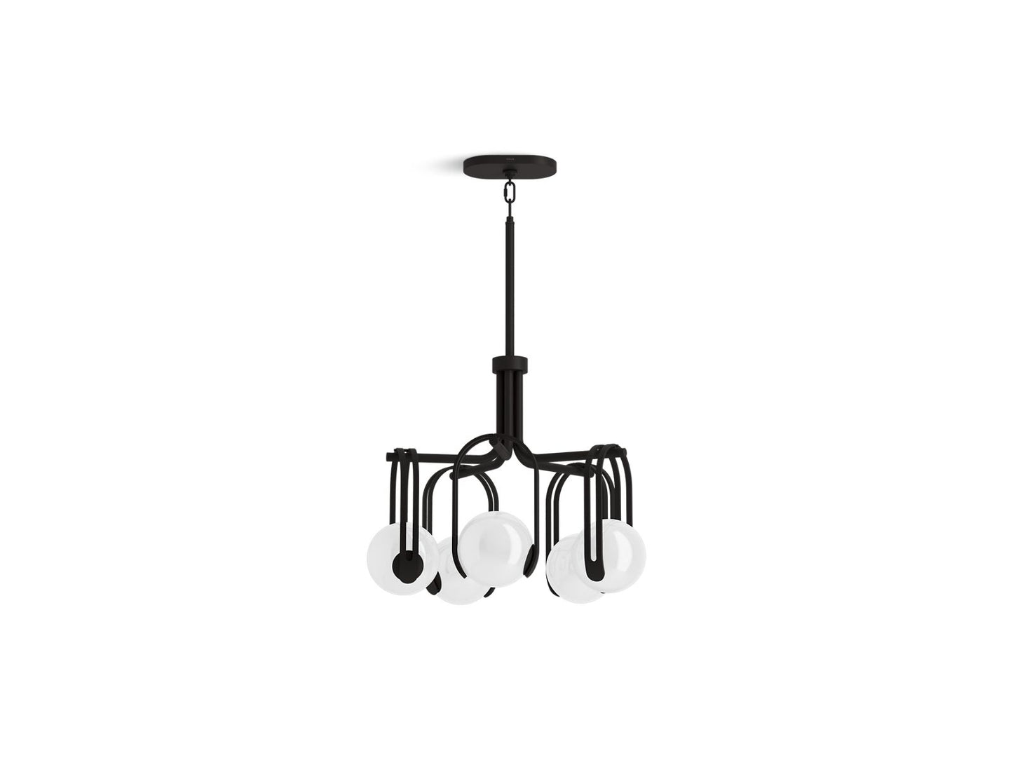 KOHLER K-32382-CH05-BLL Kraga 24" Chandelier In Matte Black