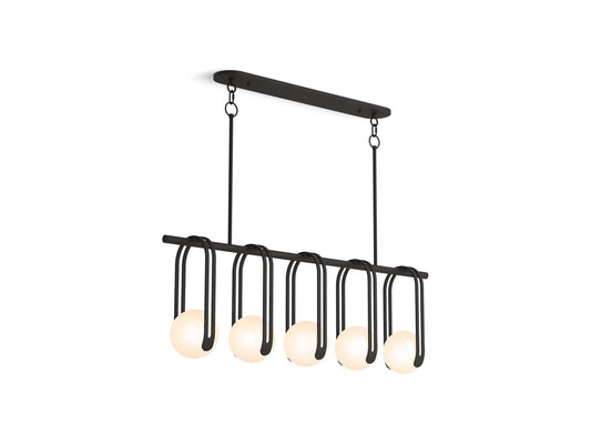 KOHLER K-32380-CH05-BLL Kraga 45" Linear Chandelier In Matte Black