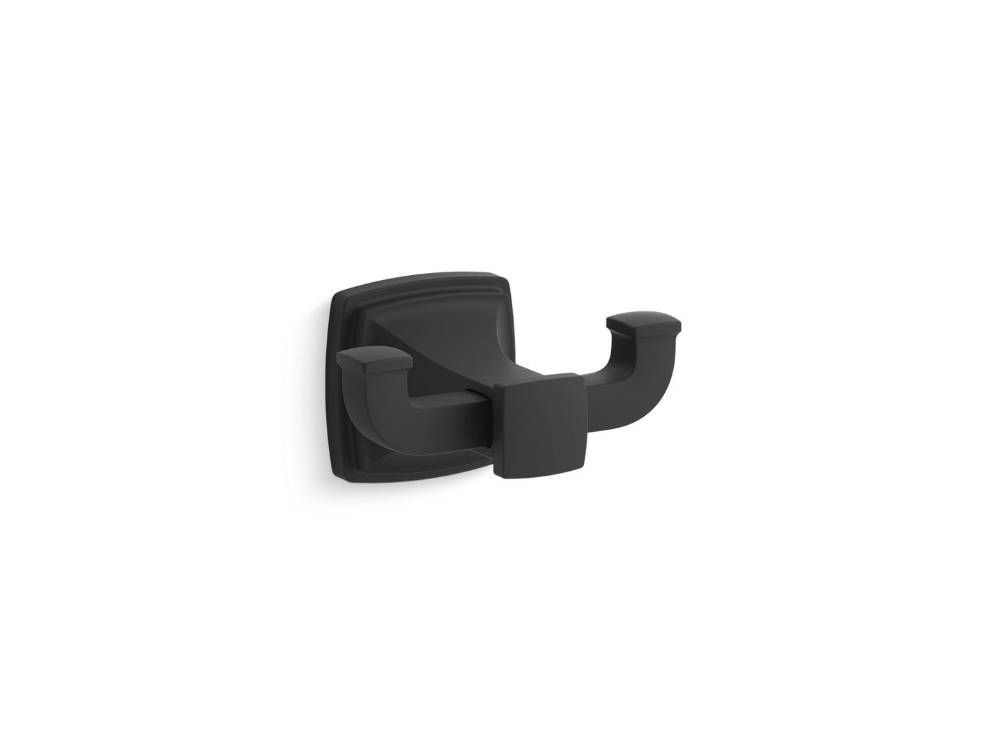 KOHLER K-27411-BL Riff Double Robe Hook In Matte Black