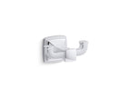 KOHLER K-27411-SN Riff Double Robe Hook - Vibrant Polished Nickel