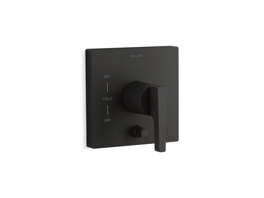 KOHLER K-T99762-4-BL Honesty Rite-Temp valve trim with push-button diverter - Matte Black