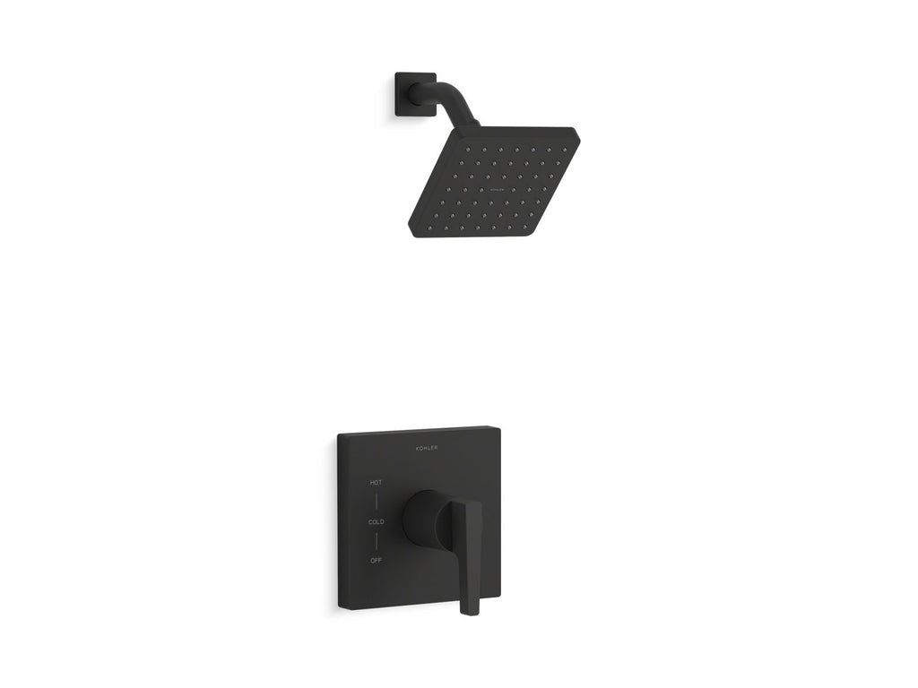 KOHLER K-TS99764-4-BL Honesty Rite-Temp Shower Trim Kit, 2.5 Gpm - Matte Black