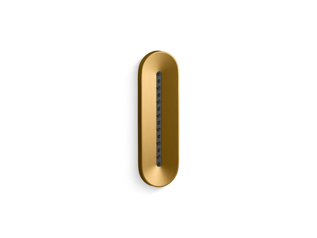 KOHLER K-26300-G-2MB Statement Oblong Vichy Single-Function Body Spray, 1.75 Gpm - Vibrant Brushed Moderne Brass