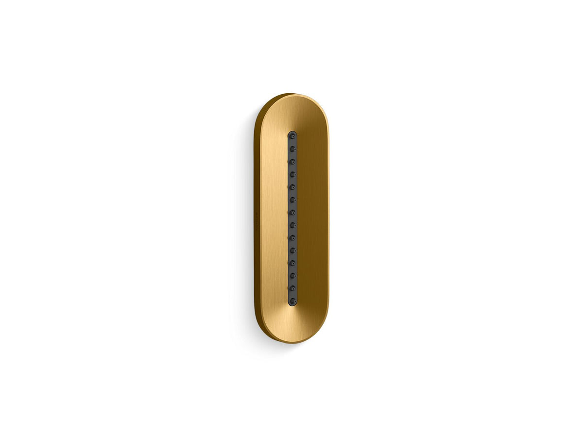 KOHLER K-26300-G-2MB Statement Oblong Vichy Single-Function Body Spray, 1.75 Gpm - Vibrant Brushed Moderne Brass
