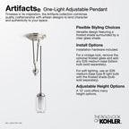 KOHLER K-22654-PE01-CPL Artifacts 4" Adjustable Pendant - Polished Chrome