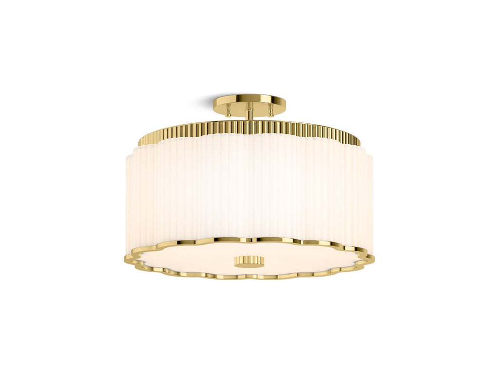 KOHLER K-27437-SF03-2PL Tresdoux 16" Semi-Flush In Polished Brass