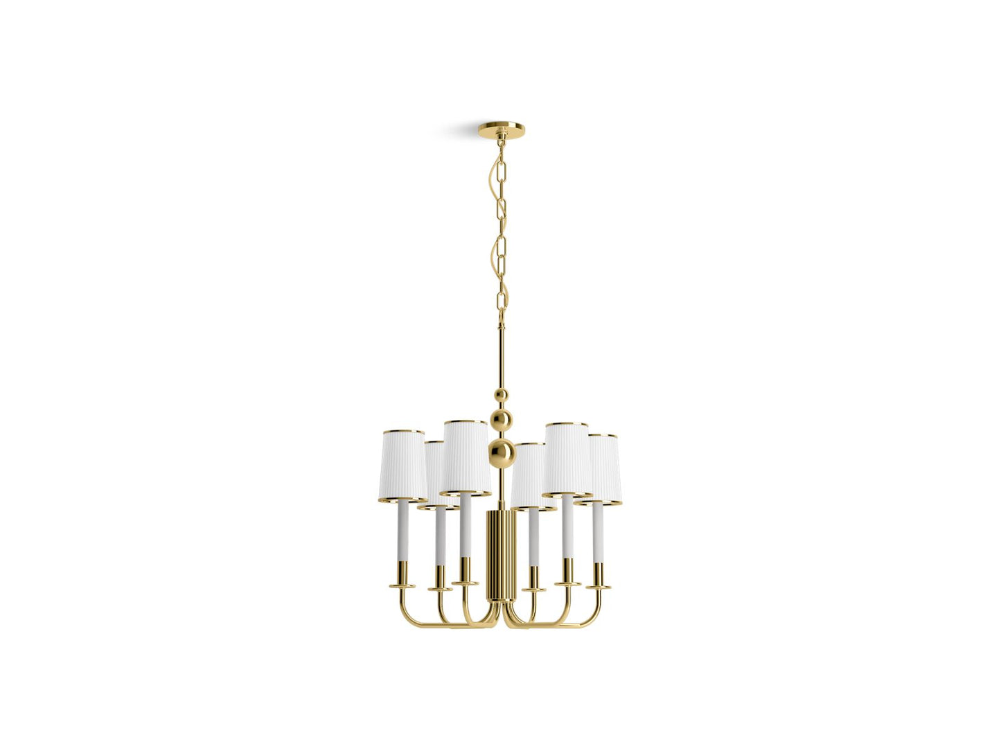 KOHLER K-27441-CH06-2PL Tresdoux 24" Chandelier In Polished Brass