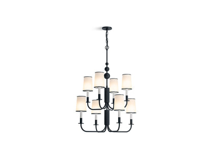 KOHLER K-27442-CH08-GNL Tresdoux 30" Chandelier In Gunmetal