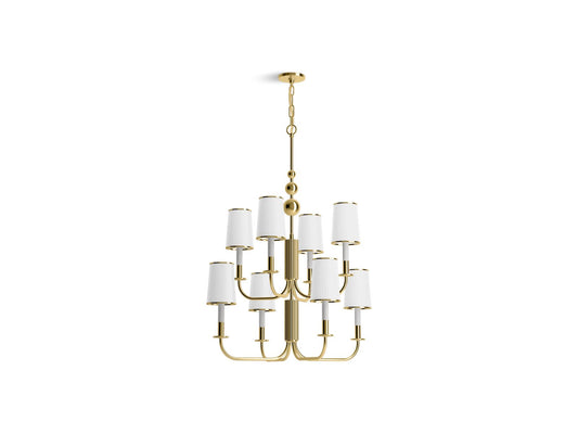 KOHLER K-27442-CH08-2PL Tresdoux 30" Chandelier In Polished Brass