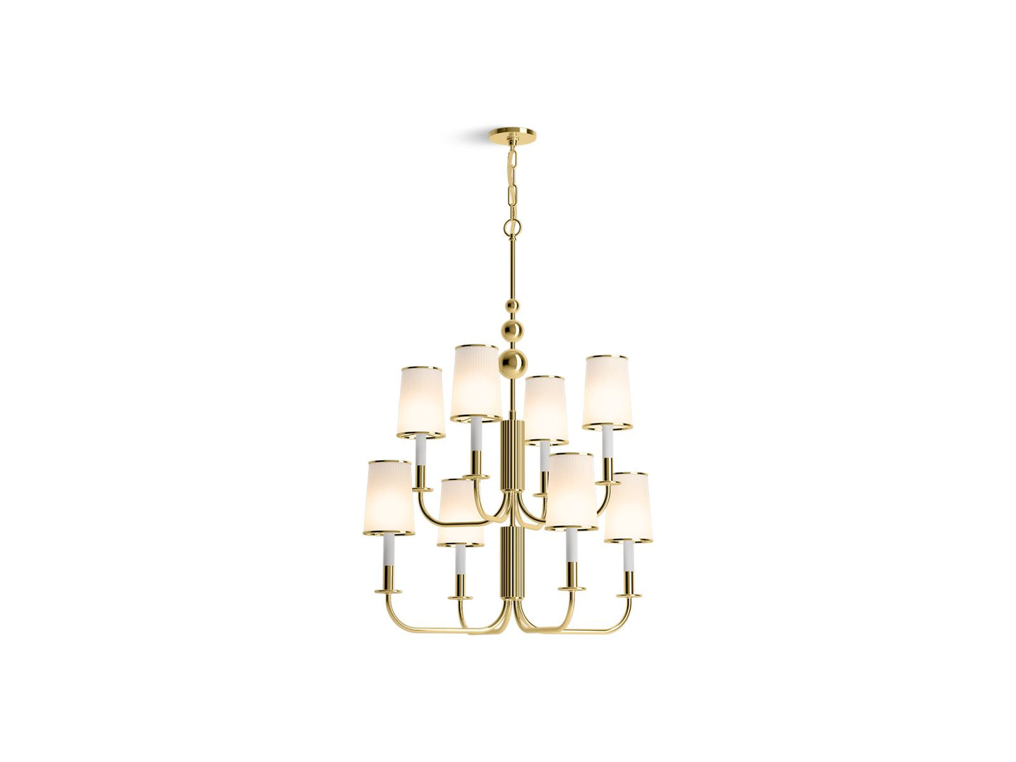 KOHLER K-27442-CH08-2PL Tresdoux 30" Chandelier In Polished Brass