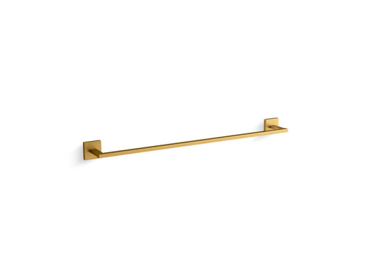 KOHLER K-23285-2MB Square 24" Towel Bar In Vibrant Brushed Moderne Brass