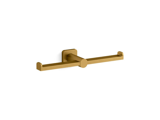 KOHLER K-21897-2MB Parallel Double Toilet Paper Holder In Vibrant Brushed Moderne Brass