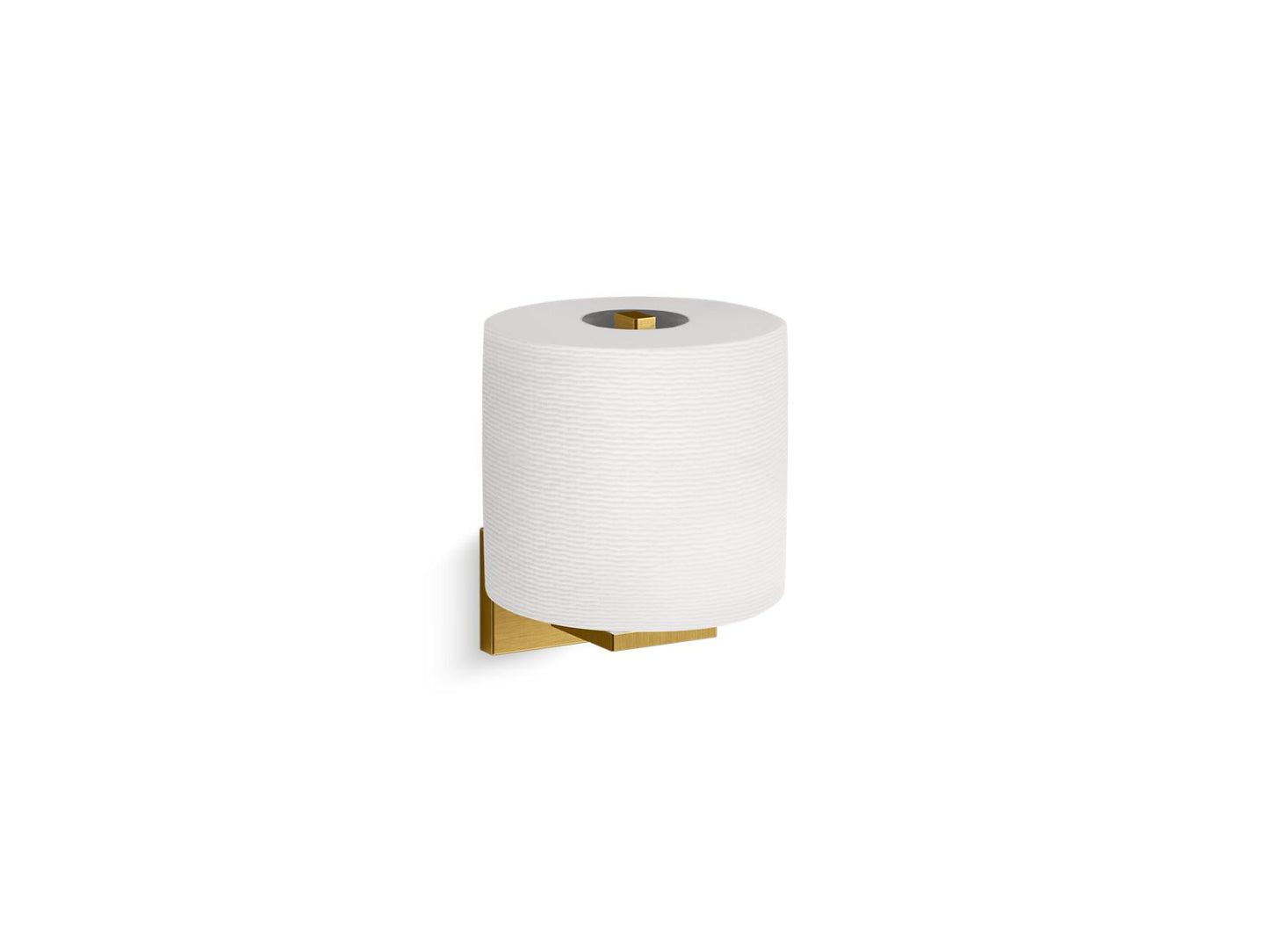 KOHLER K-23289-2MB Square Vertical Toilet Paper Holder In Vibrant Brushed Moderne Brass