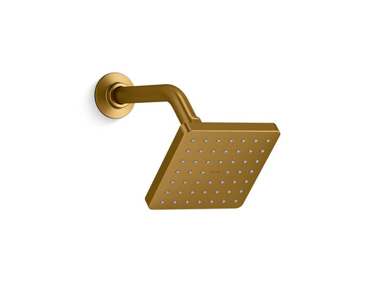 KOHLER K-24805-2MB Parallel Single-Function Showerhead, 2.5 Gpm In Vibrant Brushed Moderne Brass