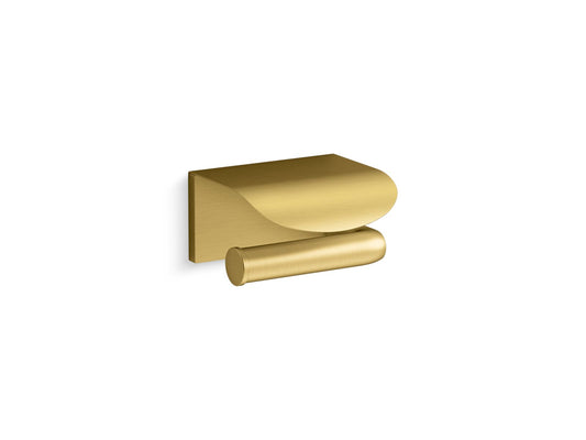 KOHLER K-97503-2MB Avid Covered Toilet Paper Holder In Vibrant Brushed Moderne Brass