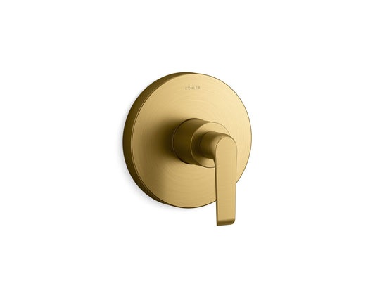 KOHLER K-TS97018-4-2MB Avid Rite-Temp Valve Trim With Lever Handle In Vibrant Brushed Moderne Brass