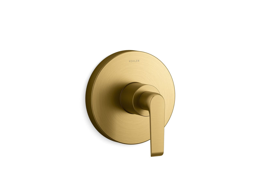 KOHLER K-TS97018-4-2MB Avid Rite-Temp Valve Trim With Lever Handle - Vibrant Brushed Moderne Brass