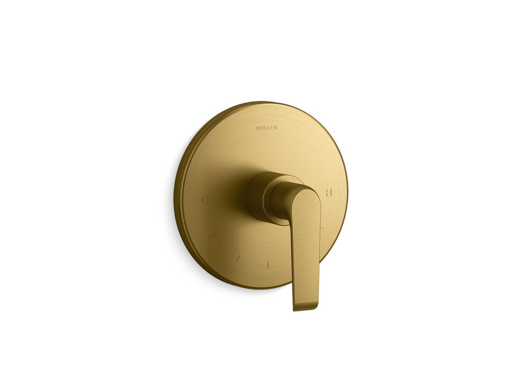 KOHLER K-T97022-4-2MB Avid Mastershower Temperature Control Valve Trim - Vibrant Brushed Moderne Brass